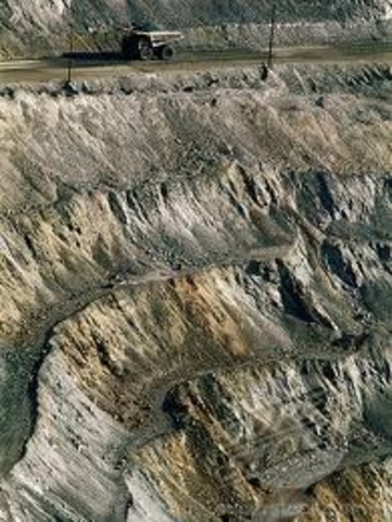 Open pit copper mining starts.