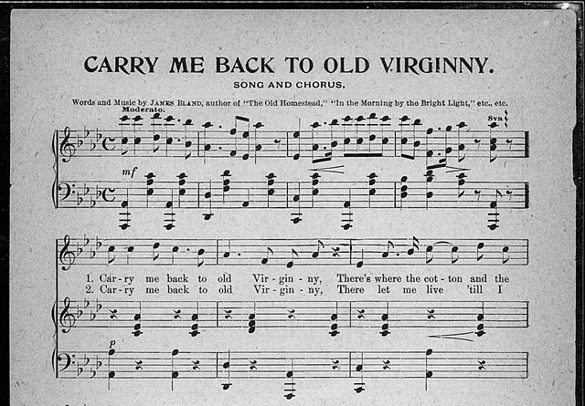 Carry me back to old Virginny