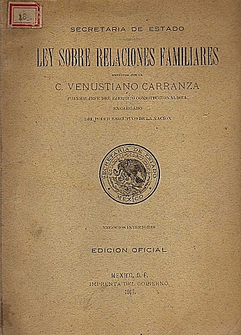Ley sobre relaciones familiares