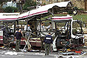 Haifa Bus Bomb - 15 Dead/40 Injured