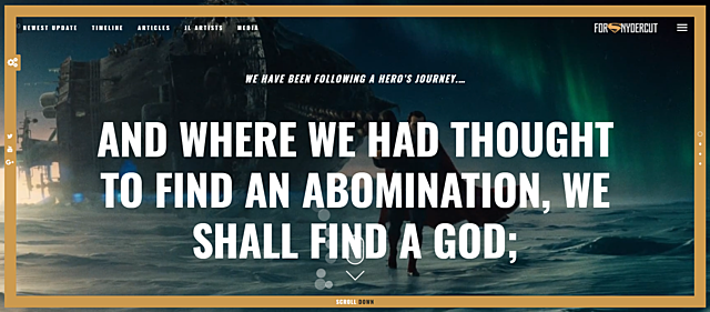 For Snyder Cut Website was launched