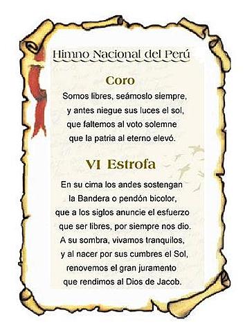 El Himno Nacional del Perú
