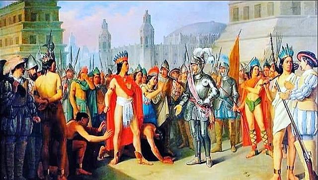 •   Conquista de Hernán Cortés al Imperio Azteca