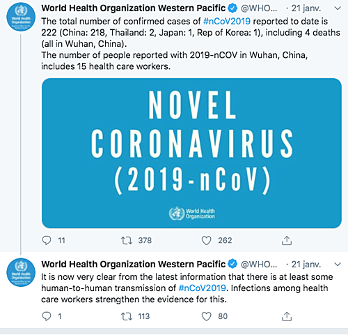 Contamination interhumaine confirmée