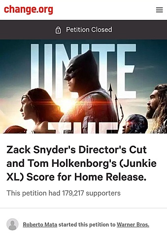 Online Petition reaches 100k signatures