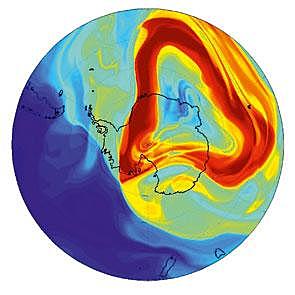 Efecto por el arrastre de nuestro planeta (Stokes)