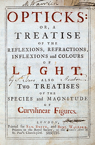"OPTICKS" Isaac newton