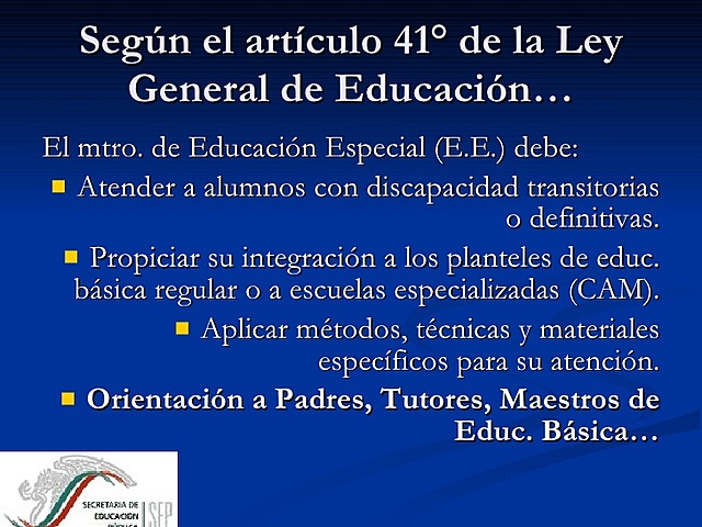 La ley general de la educación
