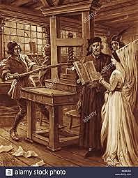 The invention of the printing press.