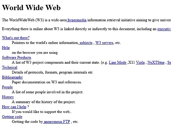 Se crea la Primera pagina web