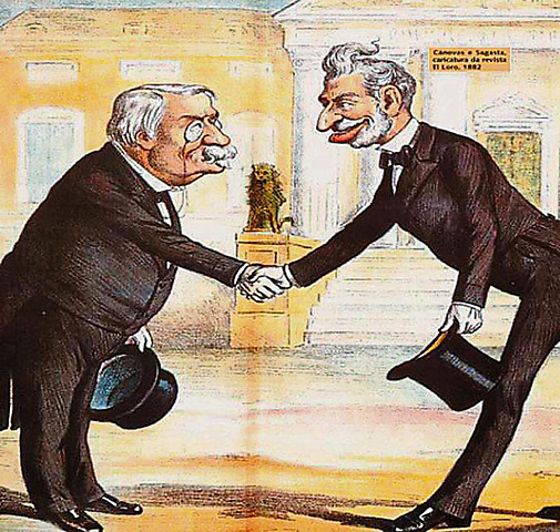 Golpe de Estado liderado por el general Pavía entregando la presidencia del gobierno al general Serrano. Pronunciamiento del general Martínez Campos y comienzo de la Restauración borbónica con el Reinado de Alfonso XII.