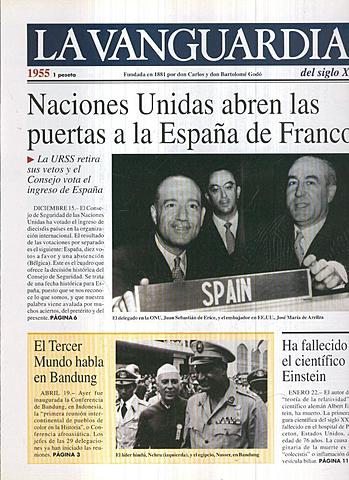 España entra en las Naciones Unidas.