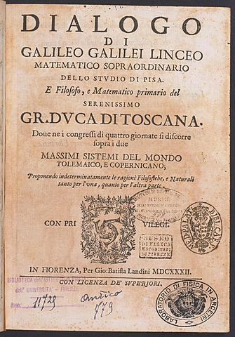 El diálogo acerca de los dos sistemas principales del mundo Tolemaico y Copernicano por Galileo Galilei (1632)
