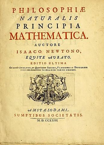 The principia por Isaac Newton (1687)