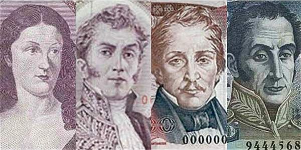 personajes en billetes