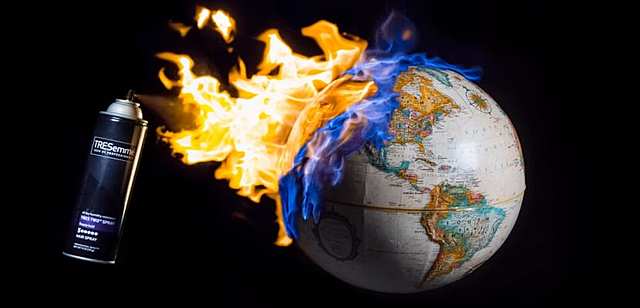 Se deriva el aerosol de los CFC