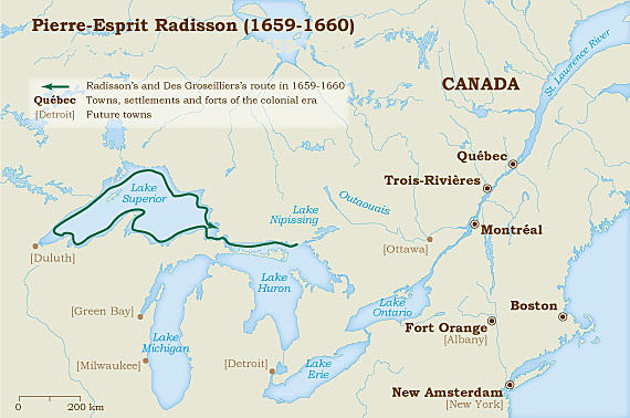 Expedición de Pierre Radisson y Medardo Chonat de Graseillers