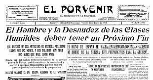 NACE EL PERIODICO EL PROVENIR