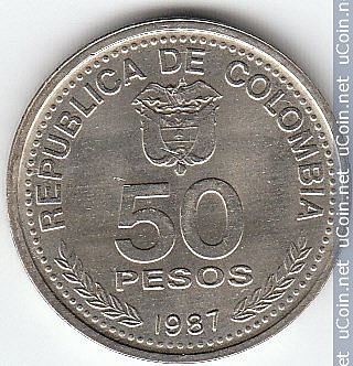Monedas de 50 pesos