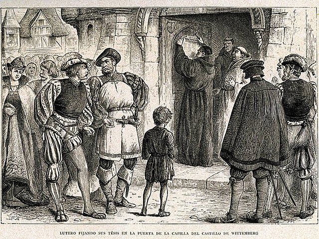 Publicación de las 95 Tesis de Martín Lutero.