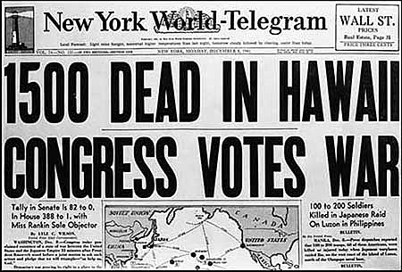 The USA enters the war