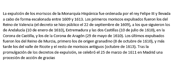 Expulsión de los Musulmanes de Tierras Españolas