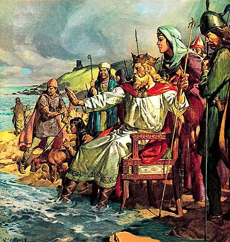 King Canute of Denmark captures the English Crown
