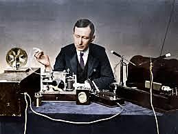 Marconi transmits first two-way radio communication