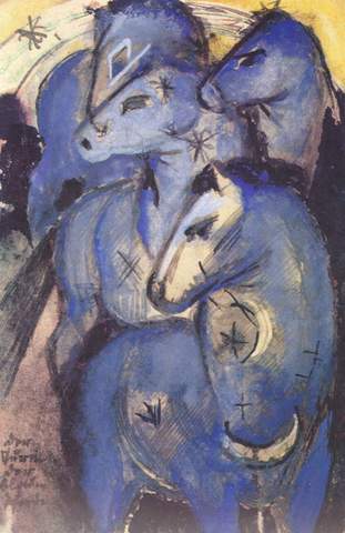 Franz Marc, The tower of blue horses