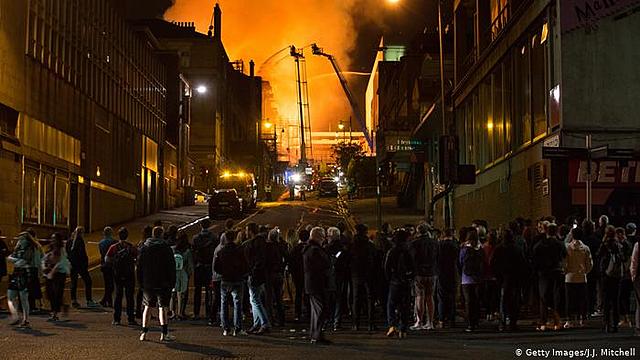 segundo incendio en  la escuela de Glasgow