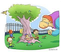 Los demás niños comprobaron que el gigante se había vuelto bueno y amable