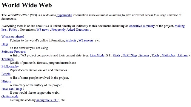 Primera pagina de internet.