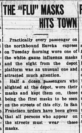 The "Flu" Masks Hits Town