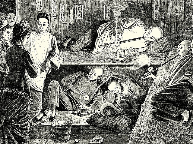 Chinese become addicted to opium - Image: https://www.cinarc.org/Choy_1877_Leslies_SF_opium_web.jpg
