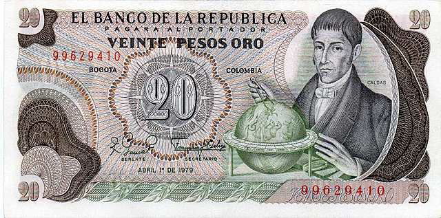 Billete de 20 pesos