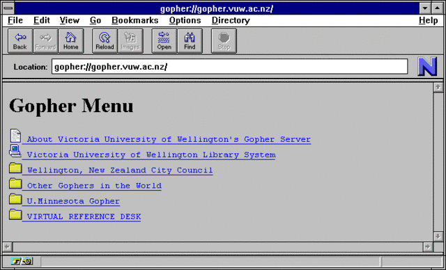 Gopher servers used to provide students online information