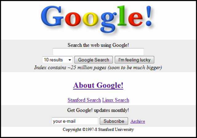 Google launched by Larry Page and Sergey Brin