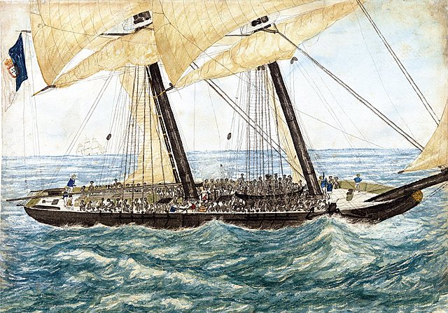 Inicio de la llegada de barcos con esclavos a América