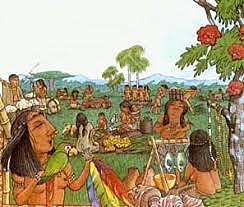 Danzas y cantos ceremoniales. quimbayas