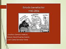 Periodo 1940 a 2000 Periodo del Estado benefactor.