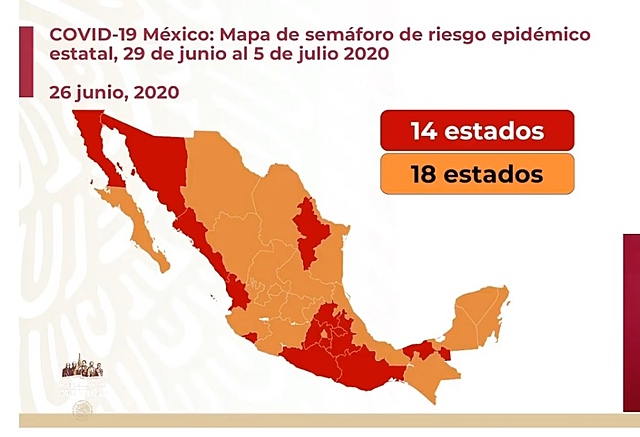 Semáforo Naranja en Chiapas