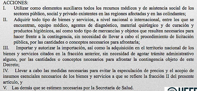 Se declaran acciones extraordinarias en las regiones afectadas de todo el territorio nacional.