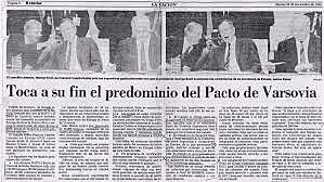 Fin del Pacto de Varsovia