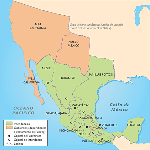 VIRREINATO DE  LA NUEVA ESPAÑA