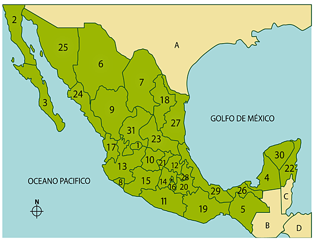 LIMITES ACTUALES DE MÉXICO