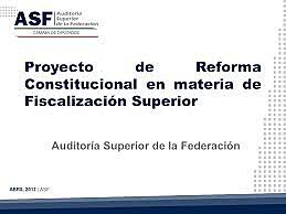 Reforma constitucional en materia de Gasto Público y Fiscalización