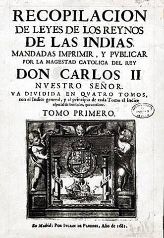 Recopilación de la legislación de los reinos de indias.
