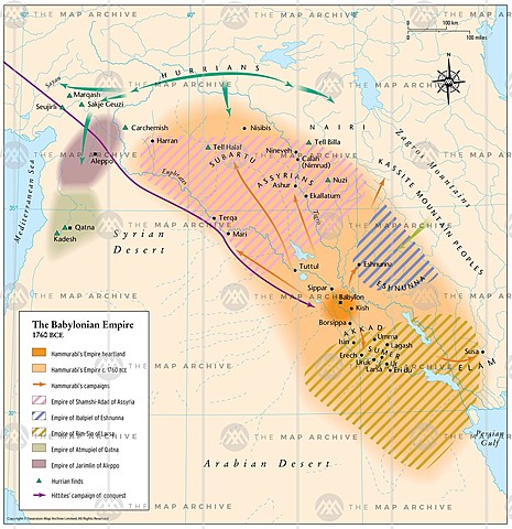 Ammorite King Hammurabi ruled Babylonia