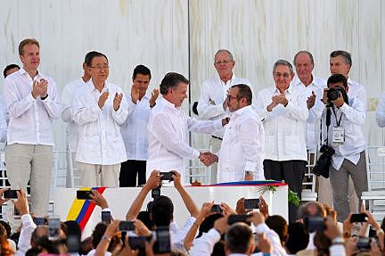 Acuerdo de la paz con las FARC en Cartagena