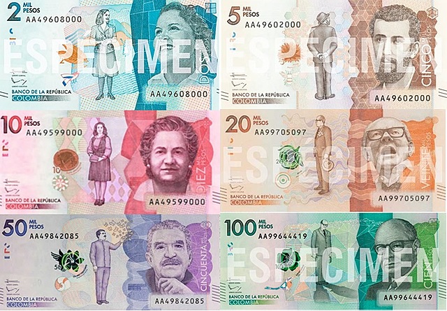 Cambio en las monedas y billetes